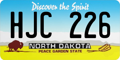 ND license plate HJC226