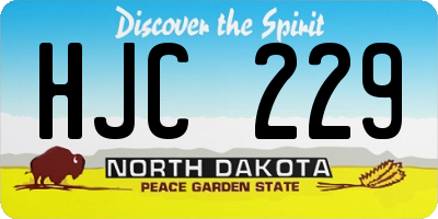 ND license plate HJC229