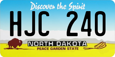 ND license plate HJC240
