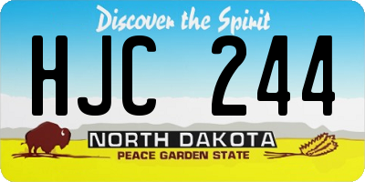 ND license plate HJC244
