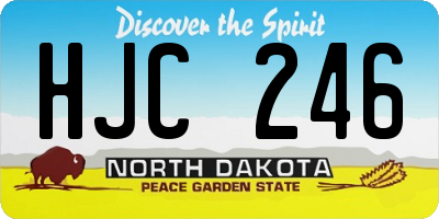 ND license plate HJC246