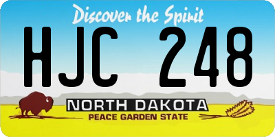 ND license plate HJC248