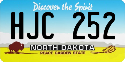 ND license plate HJC252