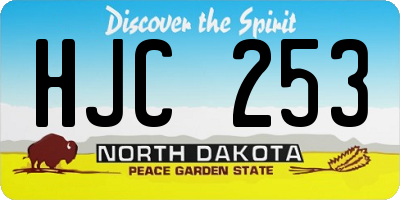 ND license plate HJC253