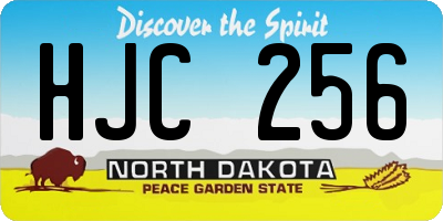 ND license plate HJC256