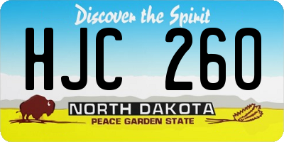 ND license plate HJC260
