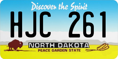 ND license plate HJC261