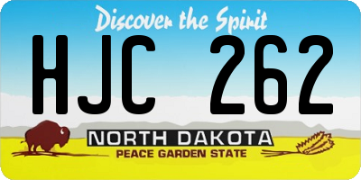 ND license plate HJC262