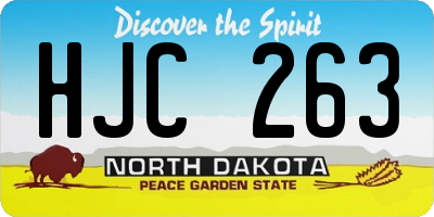 ND license plate HJC263