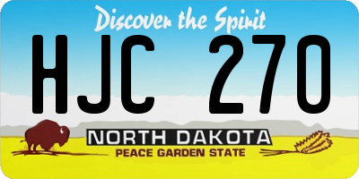 ND license plate HJC270
