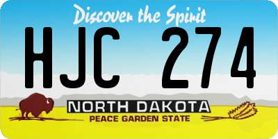 ND license plate HJC274