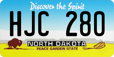ND license plate HJC280