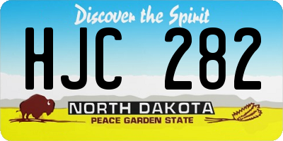 ND license plate HJC282