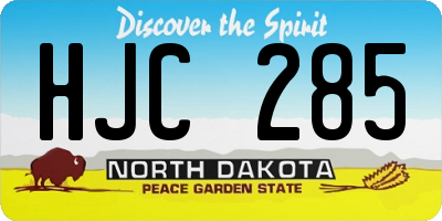 ND license plate HJC285