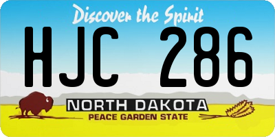 ND license plate HJC286