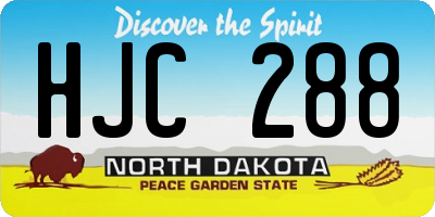 ND license plate HJC288