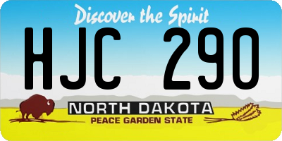 ND license plate HJC290