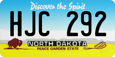 ND license plate HJC292