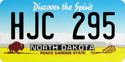 ND license plate HJC295