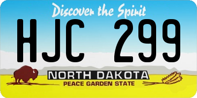 ND license plate HJC299