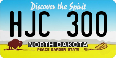 ND license plate HJC300