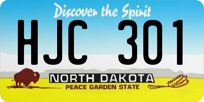 ND license plate HJC301