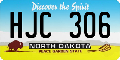 ND license plate HJC306