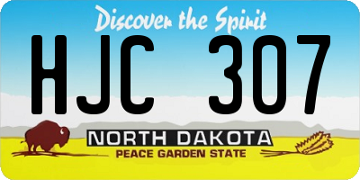 ND license plate HJC307