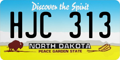 ND license plate HJC313