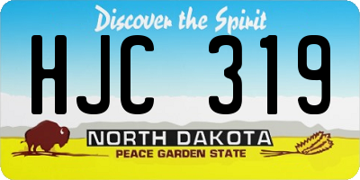 ND license plate HJC319