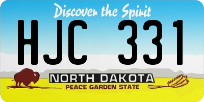 ND license plate HJC331