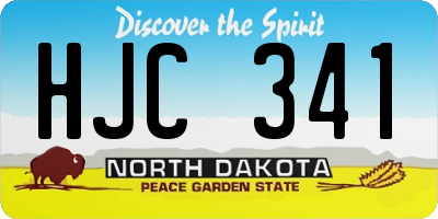 ND license plate HJC341