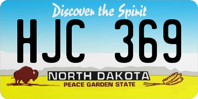 ND license plate HJC369