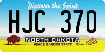 ND license plate HJC370