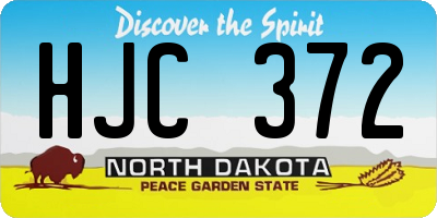 ND license plate HJC372
