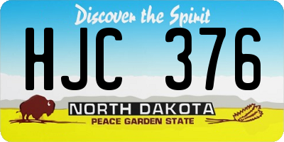 ND license plate HJC376