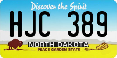 ND license plate HJC389