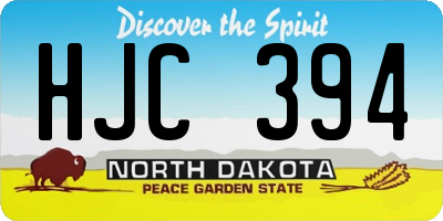 ND license plate HJC394