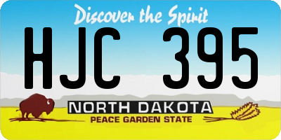 ND license plate HJC395