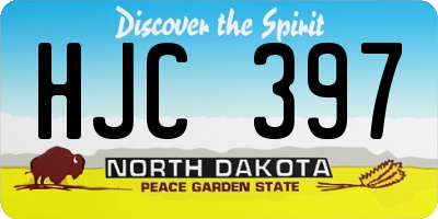 ND license plate HJC397