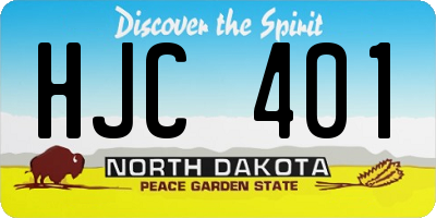 ND license plate HJC401