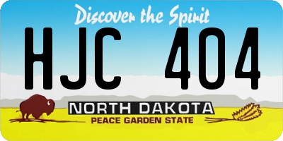 ND license plate HJC404