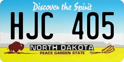 ND license plate HJC405