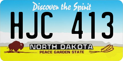 ND license plate HJC413