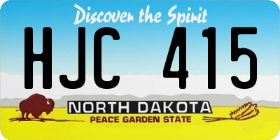 ND license plate HJC415
