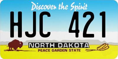 ND license plate HJC421