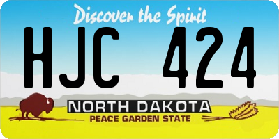 ND license plate HJC424