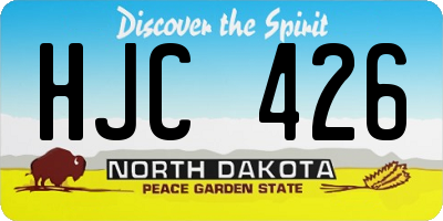 ND license plate HJC426
