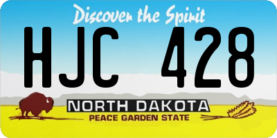 ND license plate HJC428