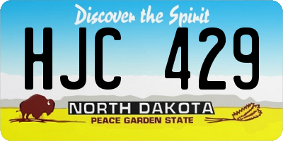 ND license plate HJC429